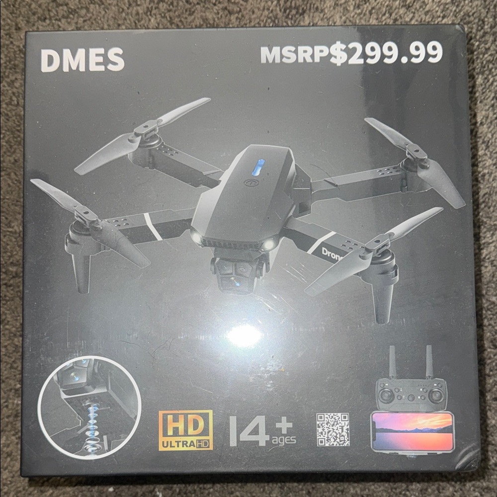 DMES Black Drone with Camera